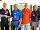 (L-R) ARRL Southeastern Division Director Greg Sarratt, W4OZK; Puerto Rico Section Manager Oscar Resto, KP4RF; US Virgin Islands Section Manager Fred Kleber, K9VV, and ARRL President Rick Roderick, K5UR. [Bob Inderbitzen, NQ1R, photo]